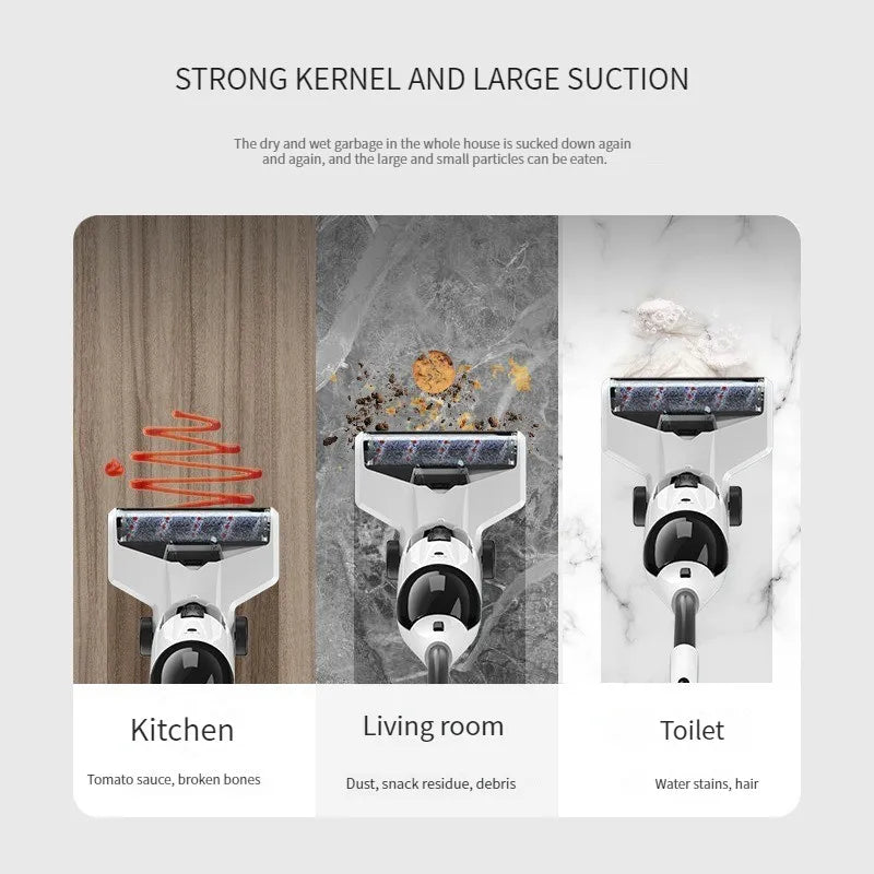 ECHOME 8000PA Electric Floor Mop Sweeper Wireless Wet Dry Handheld Vacuum Cleaner Floor Wash Smart Home Bathroom Cleaning Tool