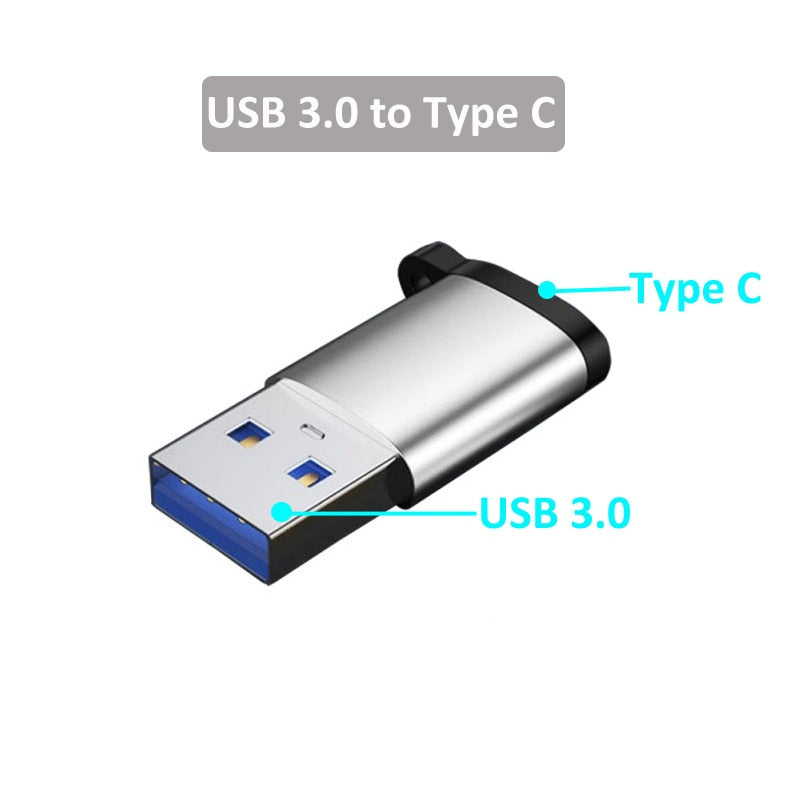 OTG Adapter Type C to USB3.0 Connector USB A to USB C Adapter Male to Female Converter for Laptop Mobile Phone Data Transfer