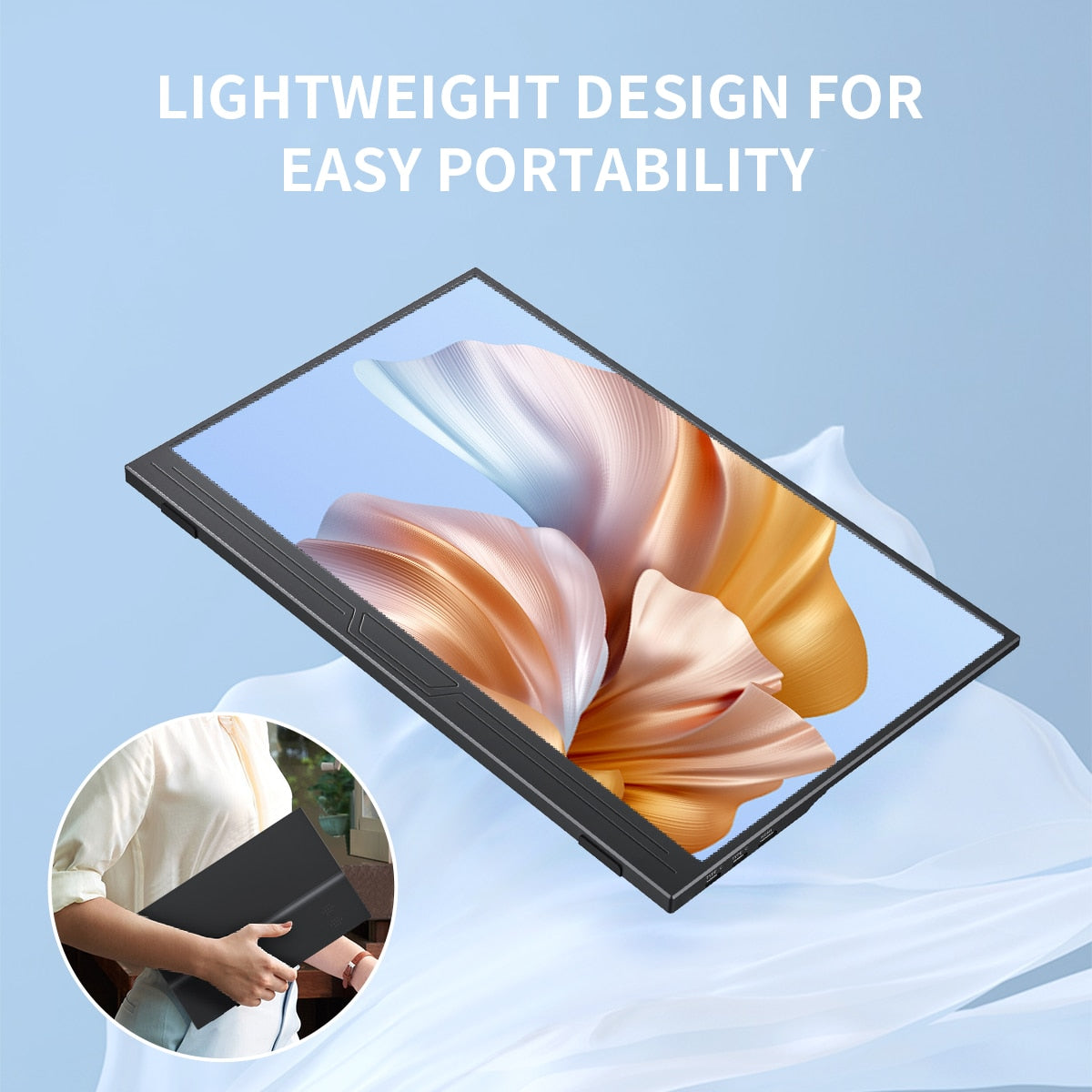 TUHUI 15.6 Inch Portable Monitor Gaming FHD 1080P IPS USB-C Mini-HDMI Travel Display for Phone Mac Laptop PC Switch Xbox PS4/5