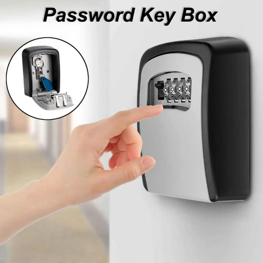 1/2PCS Weatherproof Wall-mounted Key Safe Password Key Box Key Lock Box No4 Combination Key Storage Lock Box Indoor and Outdoor