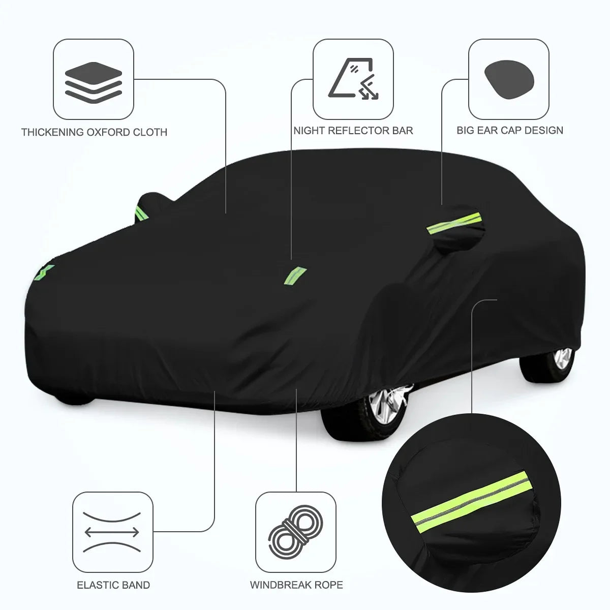 1pcs Waterproof Car Covers Outdoor Sun Snow Rain Protection Cover For Car For golf 4 5 6 7 Auto ourdoor Accessories