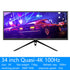 MUCAI 34 Inch Monitor 100Hz Wide Display 21:9 WQHD Desktop LED Game Console Computer Screen No Curved DP/3440 * 1440