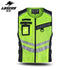 LYSCHY Reflective Riding Vest Breathable Mesh Vest Black Fluorescent Green Riding Safety Motorcycle Vests