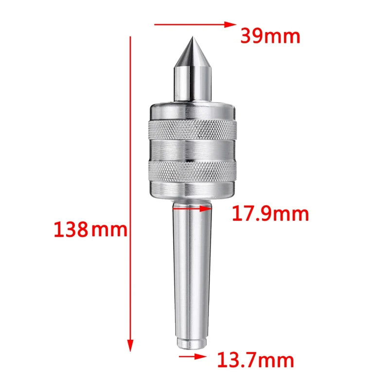 MT2 0.001 Long Spindle Lathe Tool Live Revolving Milling Center Taper Machine Accessories