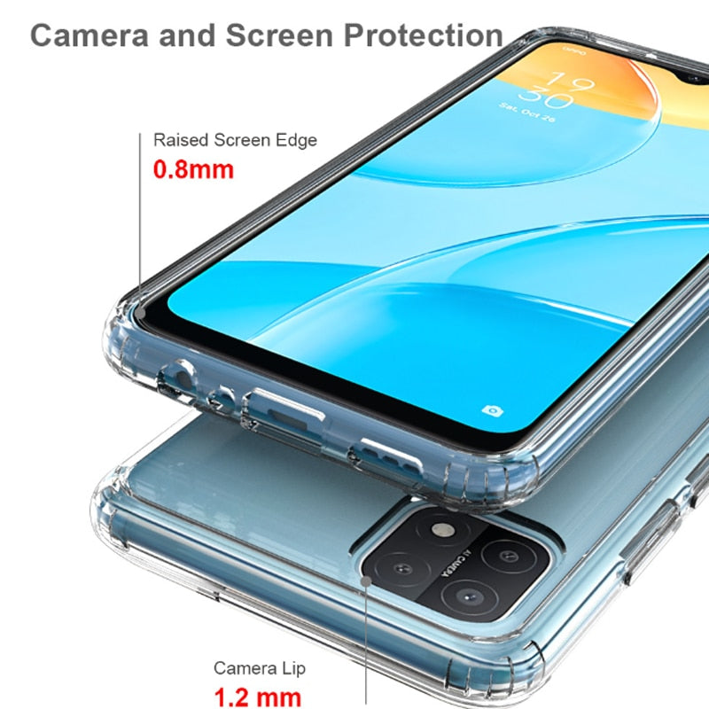 Transparent TPU Case For OPPO A96 5G A76 A36 4G A95 A55 A94 A74 A54 A93 A73 A72 A52 F15 F17 F19 Pro Silicone Bumper Back Cover