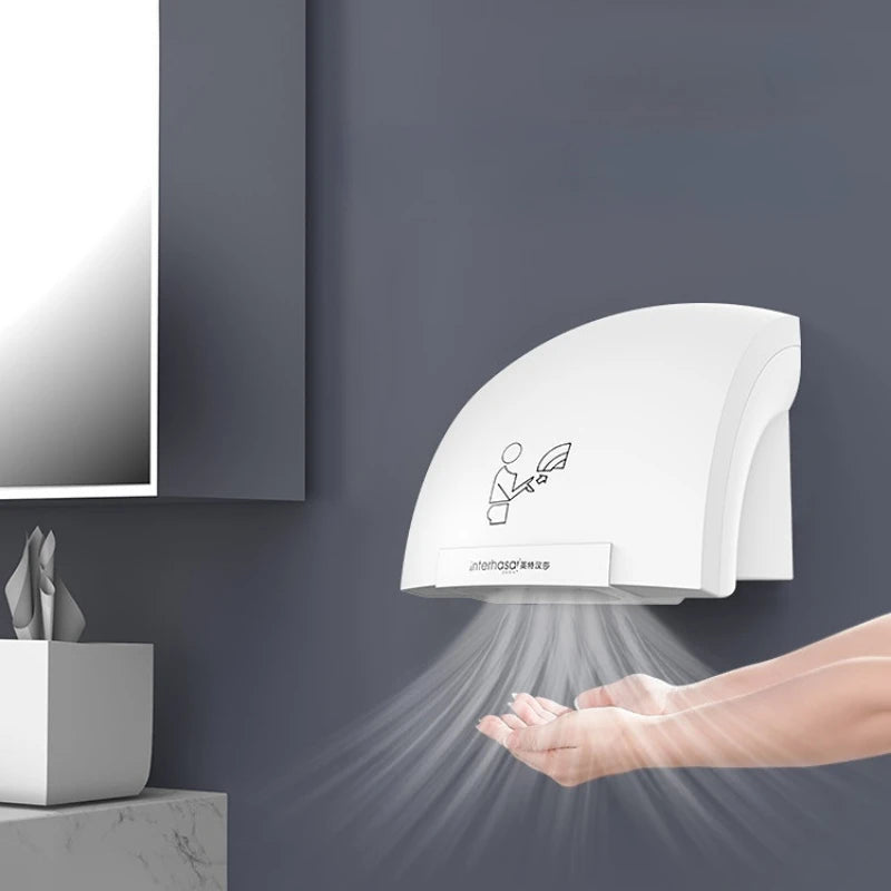 Interhasa! Automatic Hand Dryer Commercial Home Toilet Energy Conservation And Consumption Reduction Air Hand Drying Machine