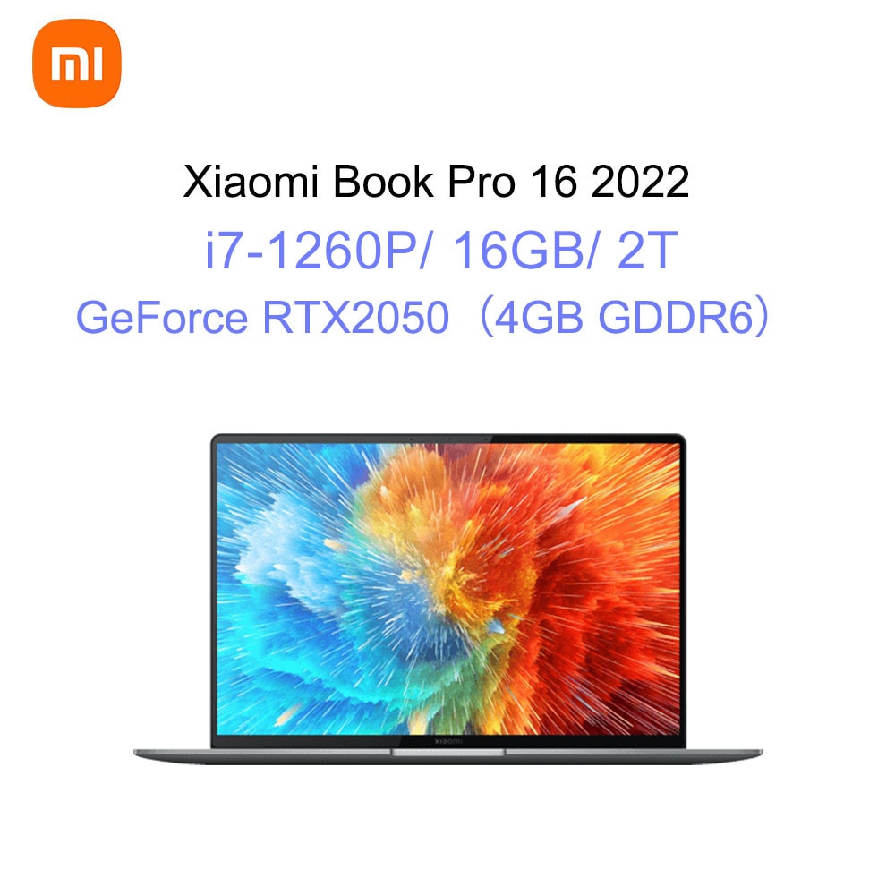 2022 Xiaomi Book Pro 16 TouchScreen Laptop 16 Inch 4K OLED Notebook i7-1260P 16GB 512GB Nvidia RTX2050 4GB GDDR6 Laptop Computer