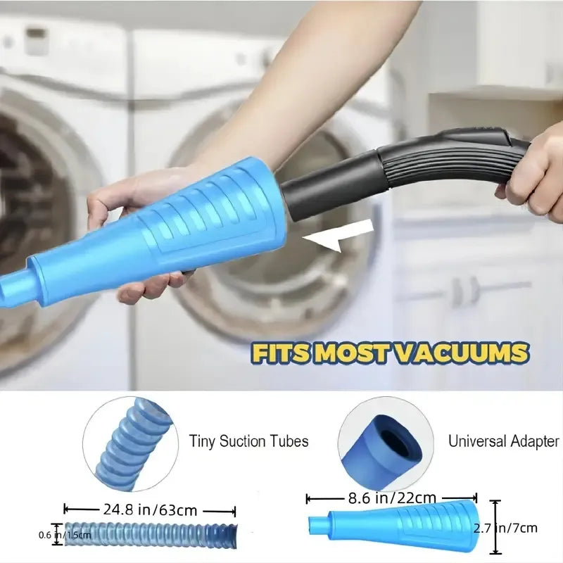 1pc Dryer Vent Cleaner Kit Vacuum Attachment Bendable Dryer Lint Remover With Guide Screen Cleaning Hose Household Deep Cleaning