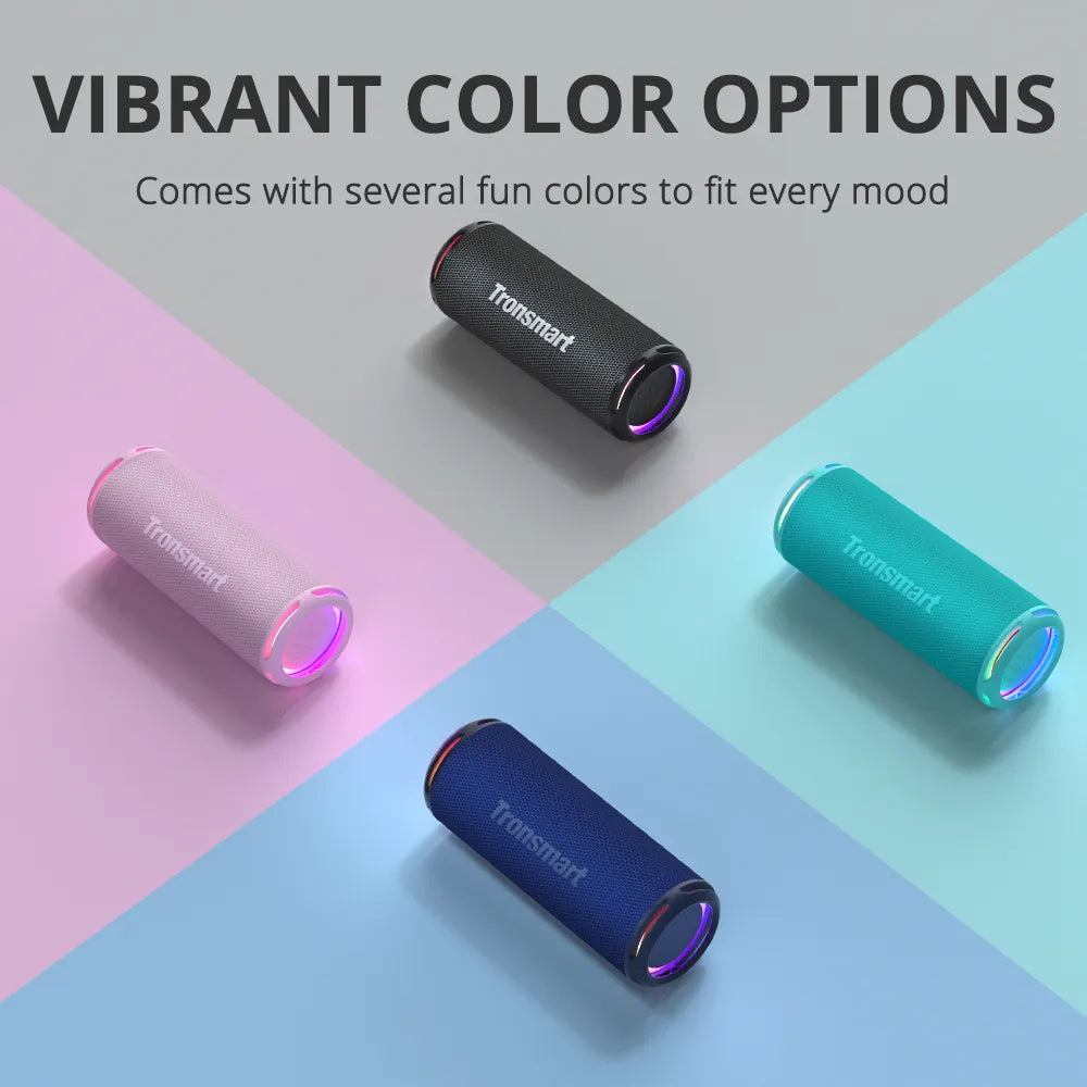 Tronsmart T7 Lite Bluetooth Speaker Enhanced Bass Portable Speaker with 24H Playtime, APP Control, IPX7 Waterproof for Camping