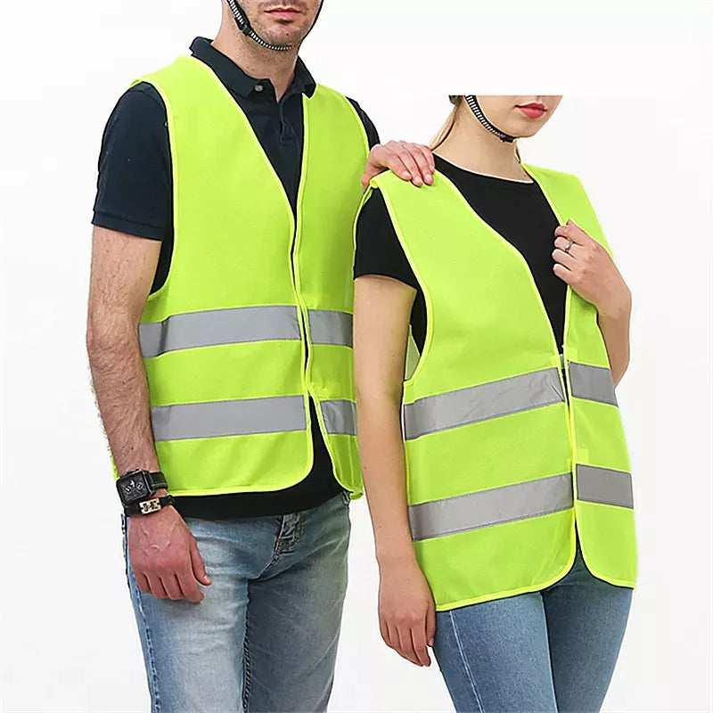 Car Reflective Safety Vest,Auto Parts Reflective Strip Vest For Gas Stations Cleaning Sanitatio Cycling High Visibility Jackets