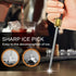 Stainless Steel Ice Pick with Wooden Handle Manual Ice Carving Tool Home Ice Crushers Ice Cone Bar Bartender Tool Kitchen Tool