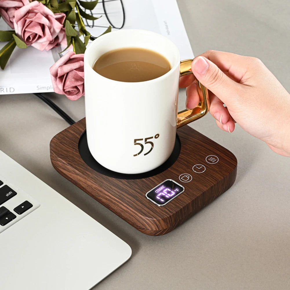 Coffee Warmer With Non-Slip Base Heat Beverage Mug Mat With Electric Heating Plate Housewarming Gift