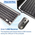 2.4G Wireless Keyboard and Mouse Mini Protable Silent Mice Russian Korean French Hebrew Keyboard Kit for Laptop Mac PC TV Box
