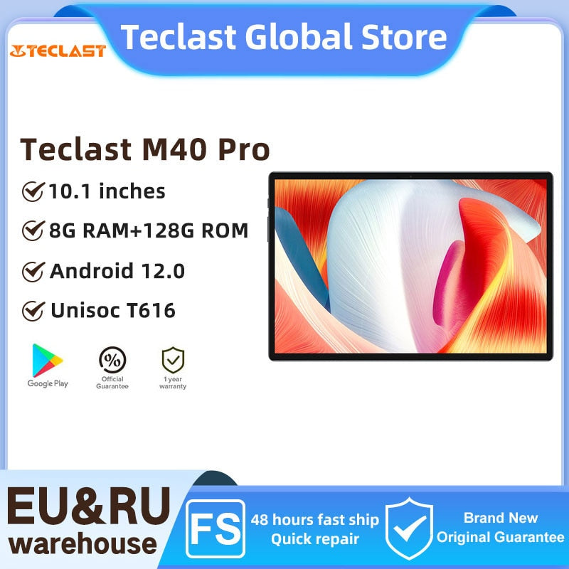 Teclast T40 Pro M40 Plus M40 Pro P30S P40HD P20S Tablet 8G RAM 128G ROM Octa Core 4G Network Android 12 Type-C GPS BT5.0 Wifi