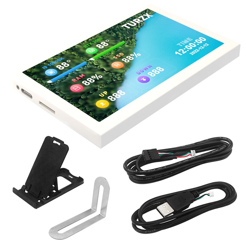 5 Inch IPS Type-C Secondary Screen Computer LCD Monitor Display USB Dynamic Display Sub-Screen Support Vertical Freely AIDA64