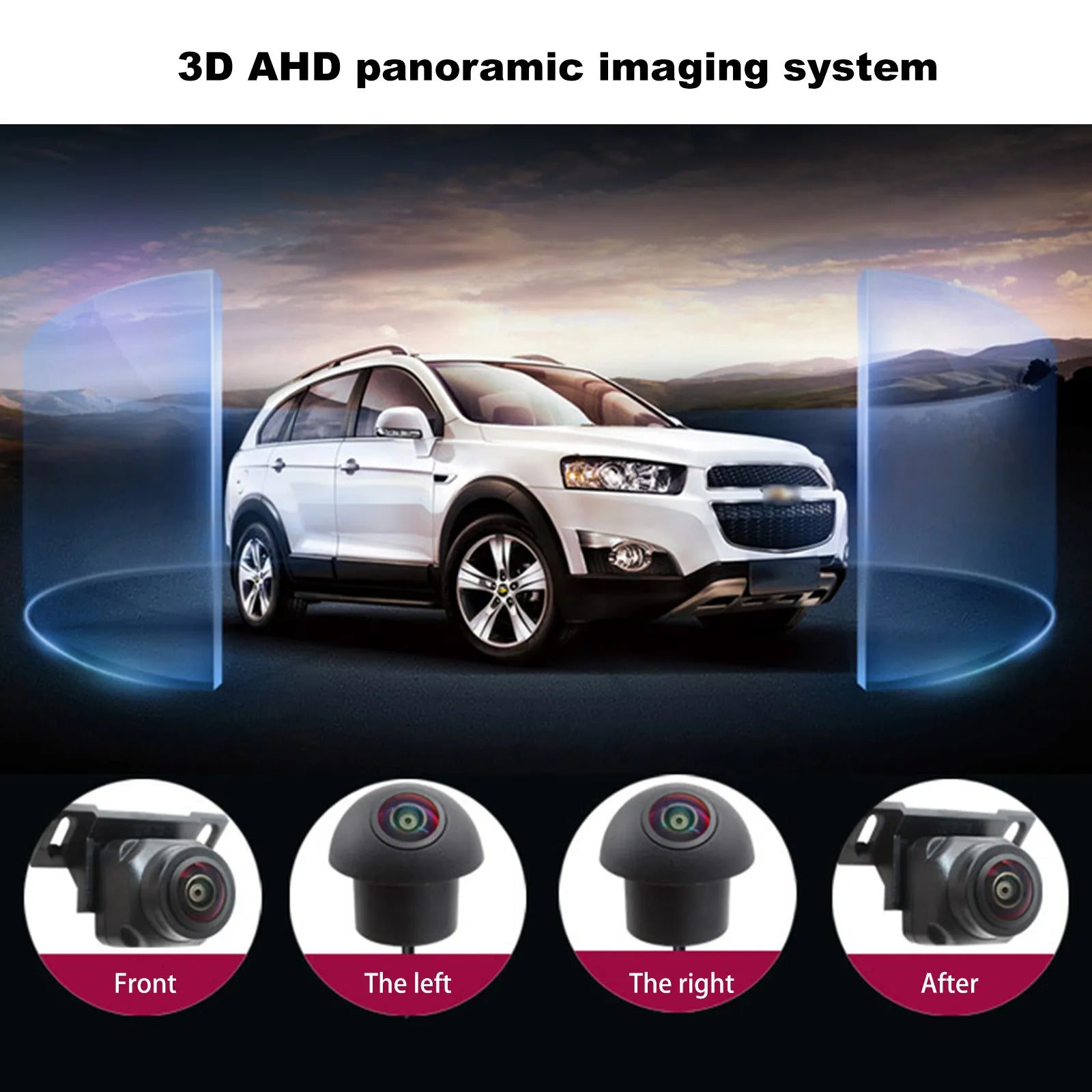 Panoramic Surround View Right+Left+Front+Rear View Camera System for Android Auto Radio Night Vision Car 1080P AHD 360 Camera