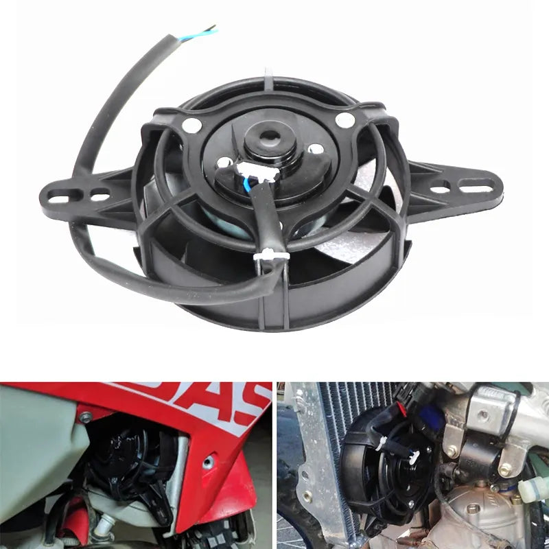 12V Motorcycle Cooling fan Oil Cooler Engine Electric Radiator Fit for 150cc-250cc ATV Quad Go Kart Buggy Motocross Accessories