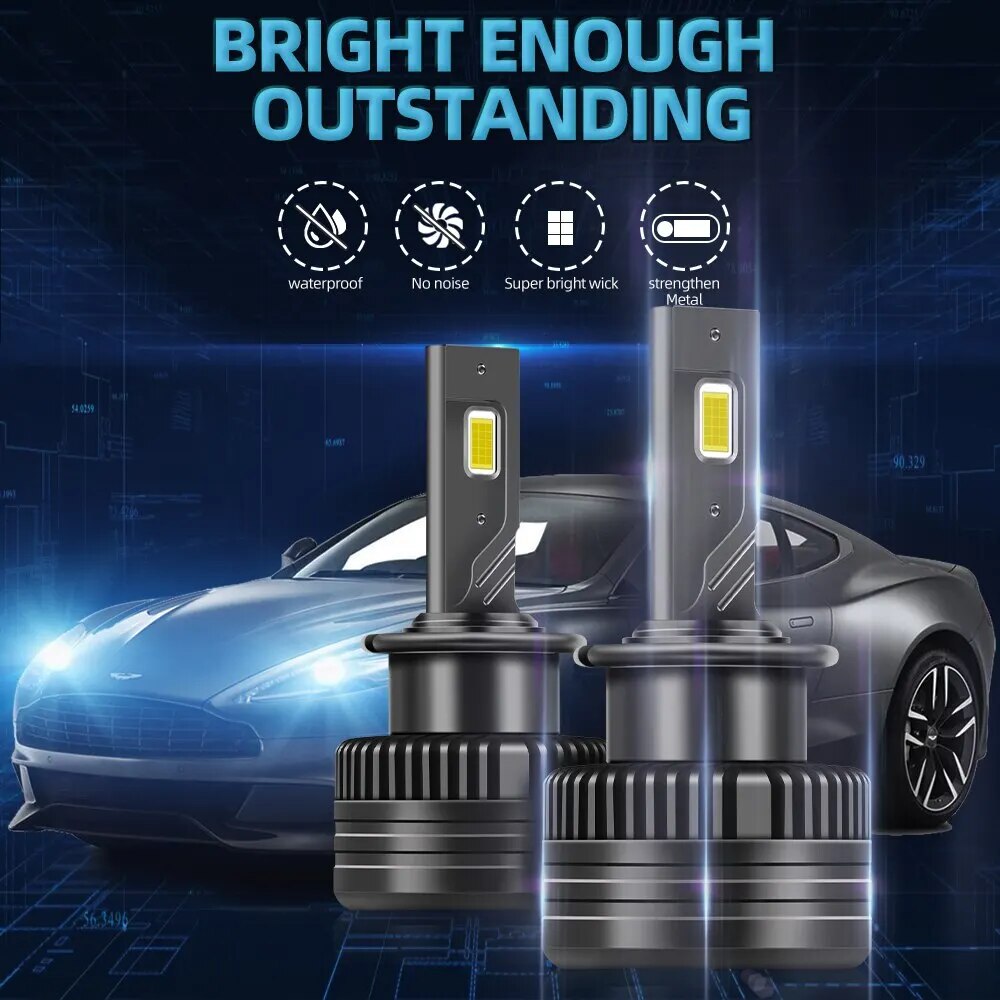Roadsun D1S Led Headlight Bulbs Canbus 40000LM 110W D3S D2S D4S D5S Auto Xenon Bulbs Replacement 12V 6000K CSP Chip