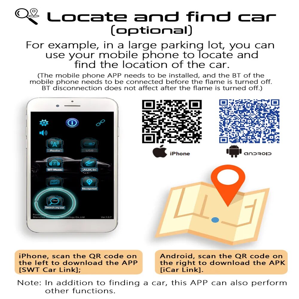 Ptopoyun Car Radio with Bluetooth Autoradio JSD-520 MP3 Player FM Audio Stereo Receiver Music USB/TF In Dash 1 DIN AUX Input