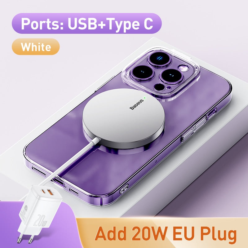 Baseus 15W Magnetic Wireless Chargers for iPhone 14 Qi Wireless Charger Fast Chaging Pad for iPhone 13 12 Mini Phone Charger
