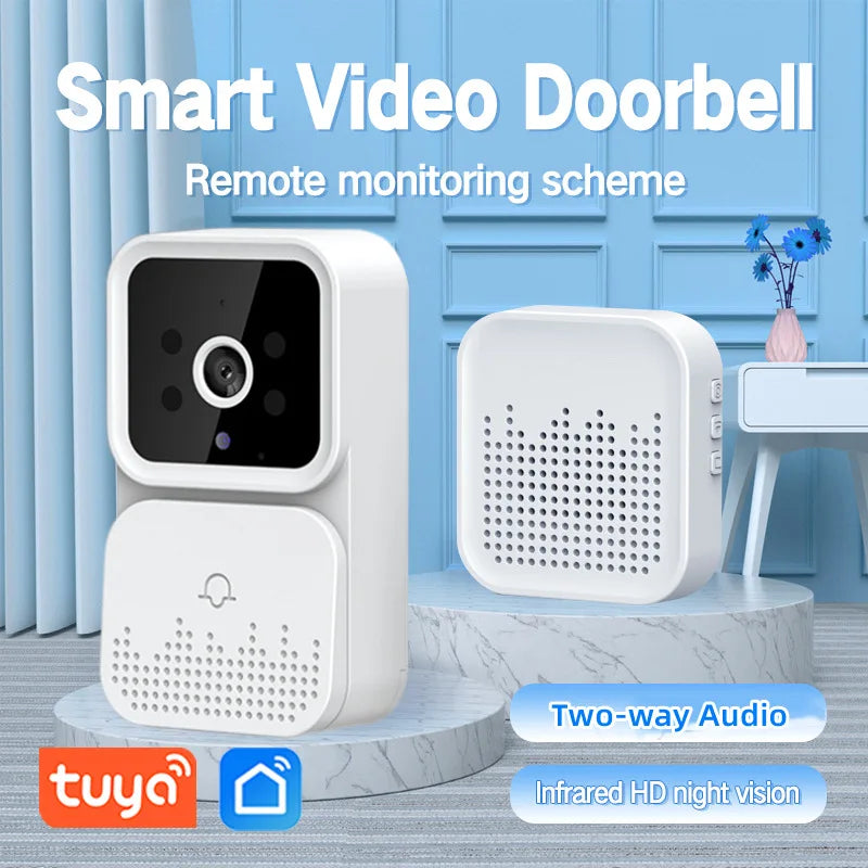Tuya APP Wireless WIFI Doorbell Cloud Storage  Visual Doorviewer  Long Time Standby Video Door Phone