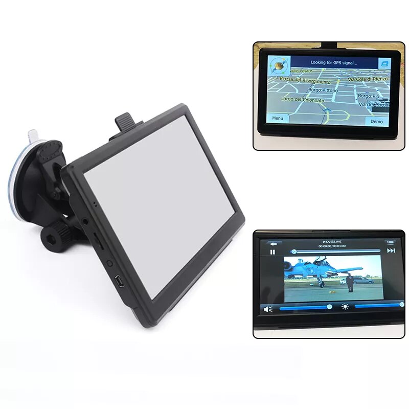 Car GPS Navigator Portable 7 Inch Touch Screen Navigator Set HD Truck Sunshade Sat Nav 256M+8G 2022 Europe Map GPS Navigators