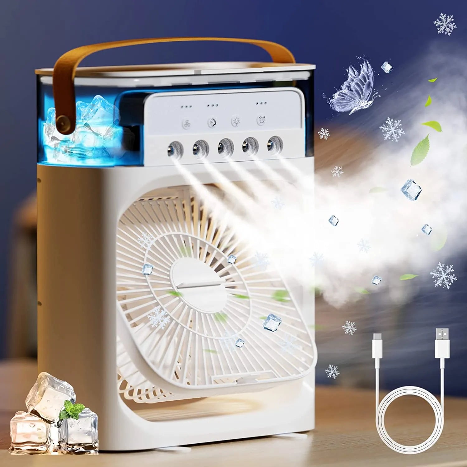 Air Conditioner Mi Fan Portable Desktop Camping Mini Mobile Desk Fan Usb Cooling Appliance Rechargeable Household fan humidifier