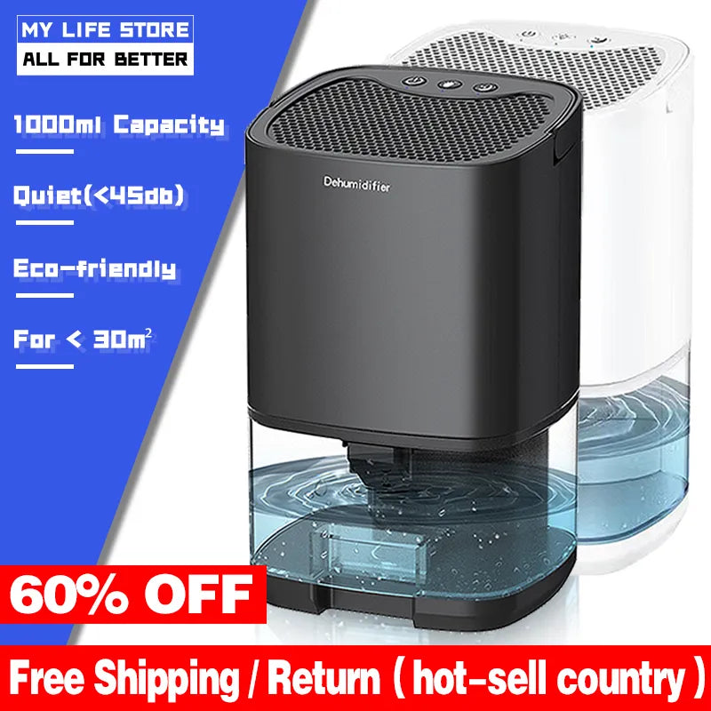 Portable Dehumidifier With Basic Air Filter, 2 in 1 For Home For Room For Kitchen, Quiet Moisture Absorbers, Cost-Effective