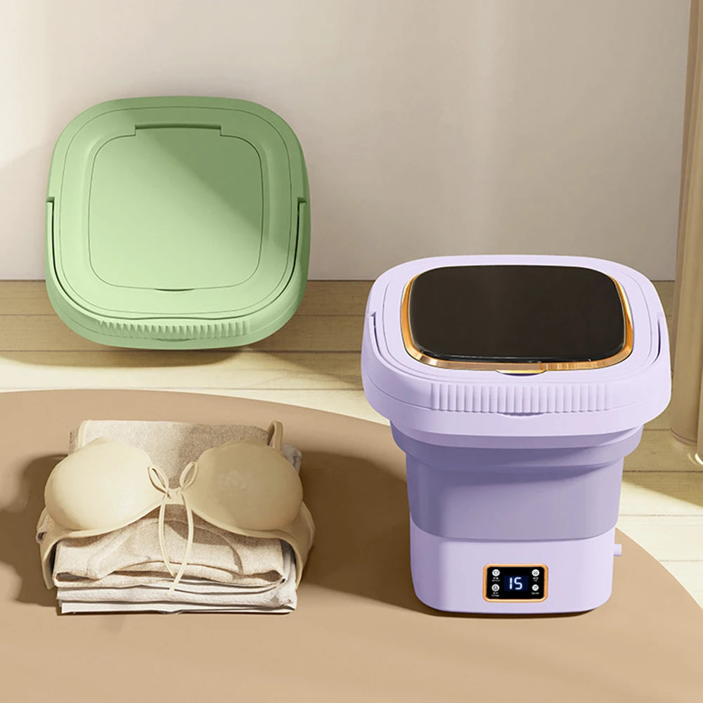 Portable 9L Folding and Washing Integrated Washing Machine Small Student Dormitory Washing Machine Baby Washing Machine