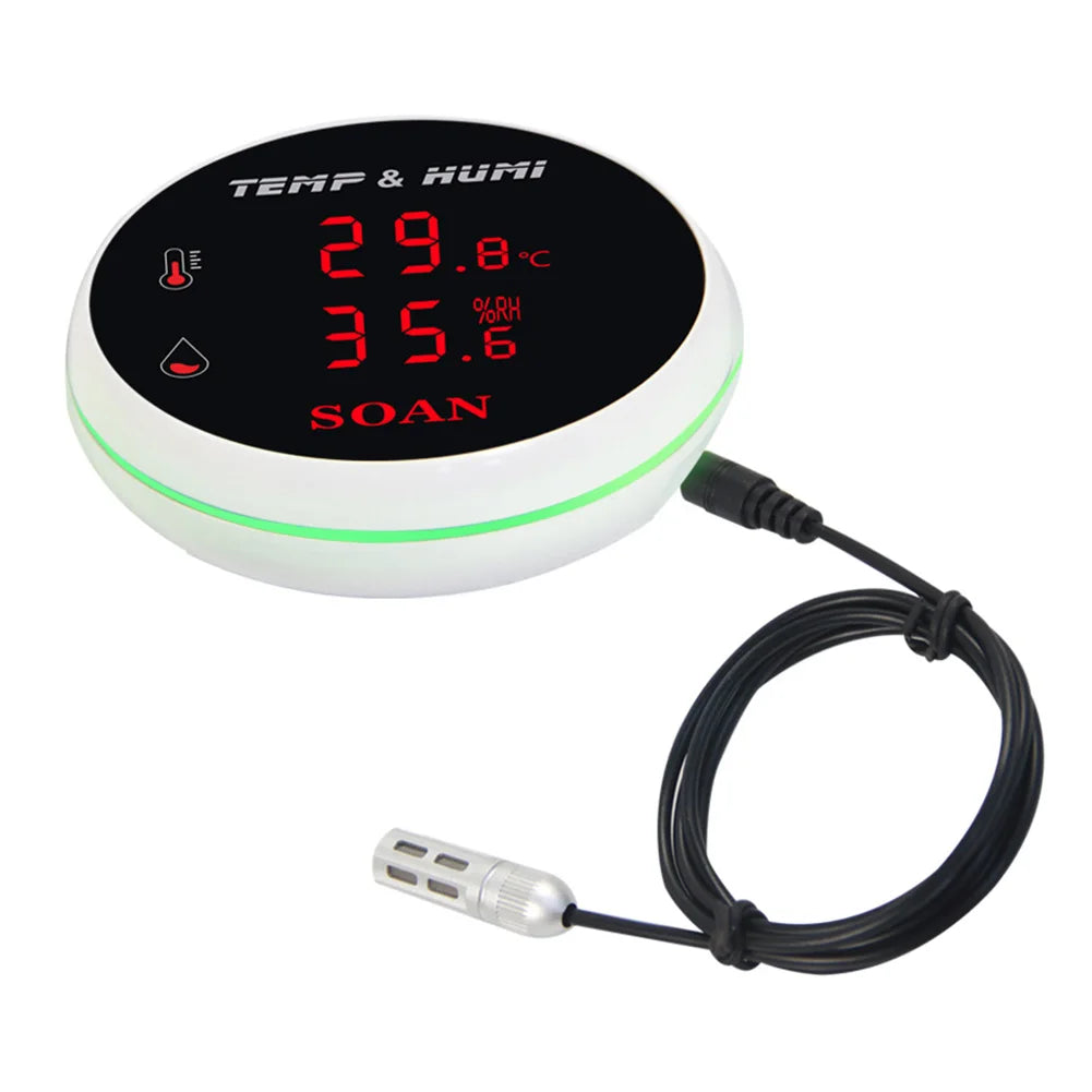 Tuya Smart Home Wifi Temperature Sensor Digital Smart Life Thermometer Sensor Indoor Hygrometer Thermometer With LED Display