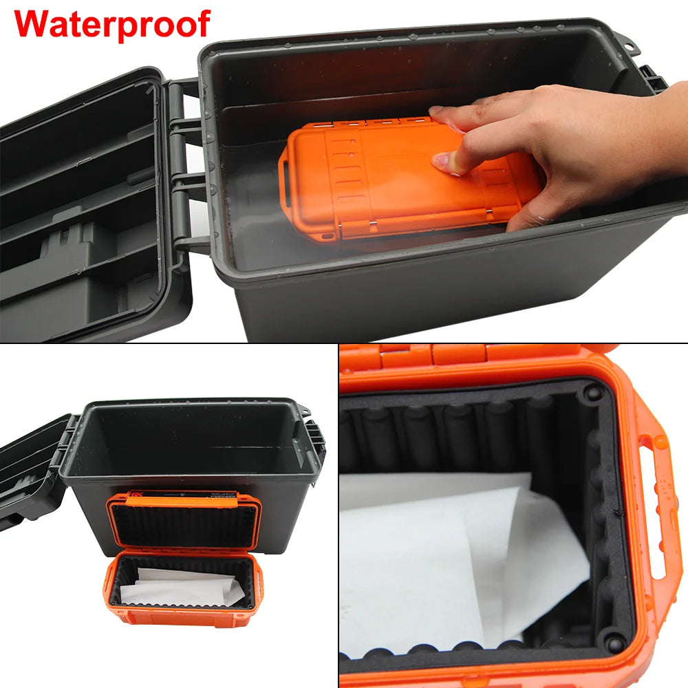 A3 Ammo Box Tactical Military Bullet Storage Safe Pouch Ammo Can Outdoor Lightweight Ammo Accessory Crate Waterproof Shockproof