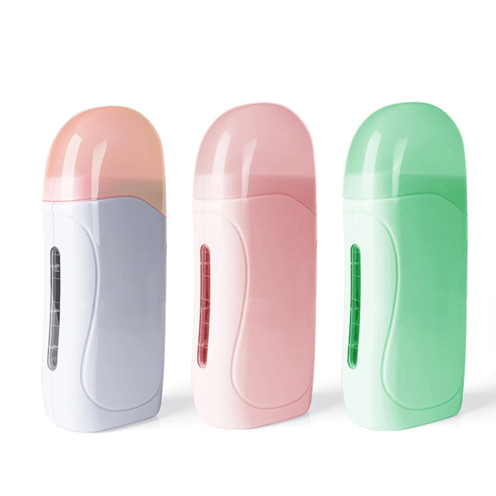3IN1 Roller Depilatory Wax Strip Heater Paper Set Hair Remover Removal Electric Waxing Epilator Cream Kit Wet Cartridge Machine