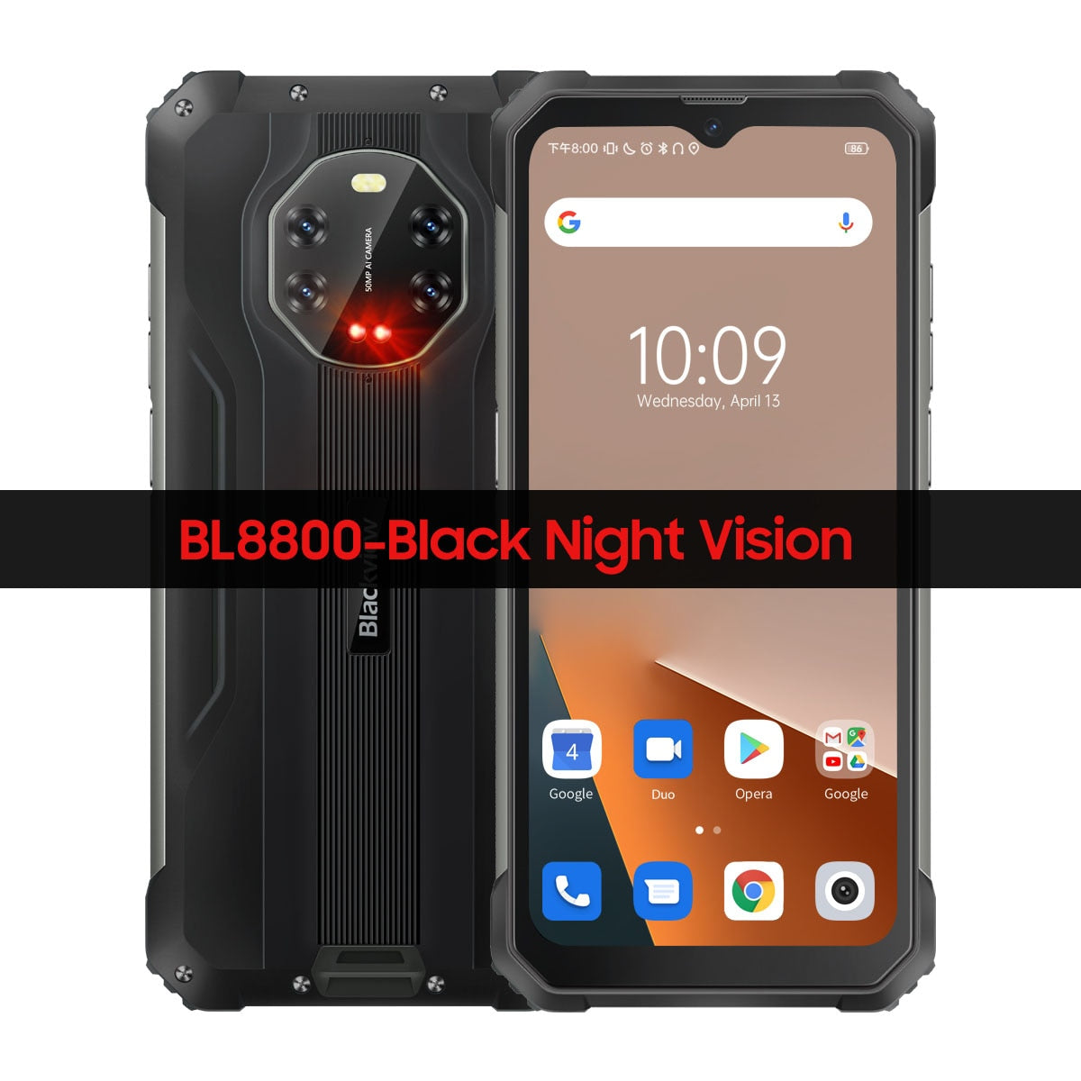 Blackview BL8800 Night Vision & BL8800 Pro 5G Rugged Phone Thermal Imaging Camera FLIR® Smartphone 6.58" 8GB+128GB Cell Phone