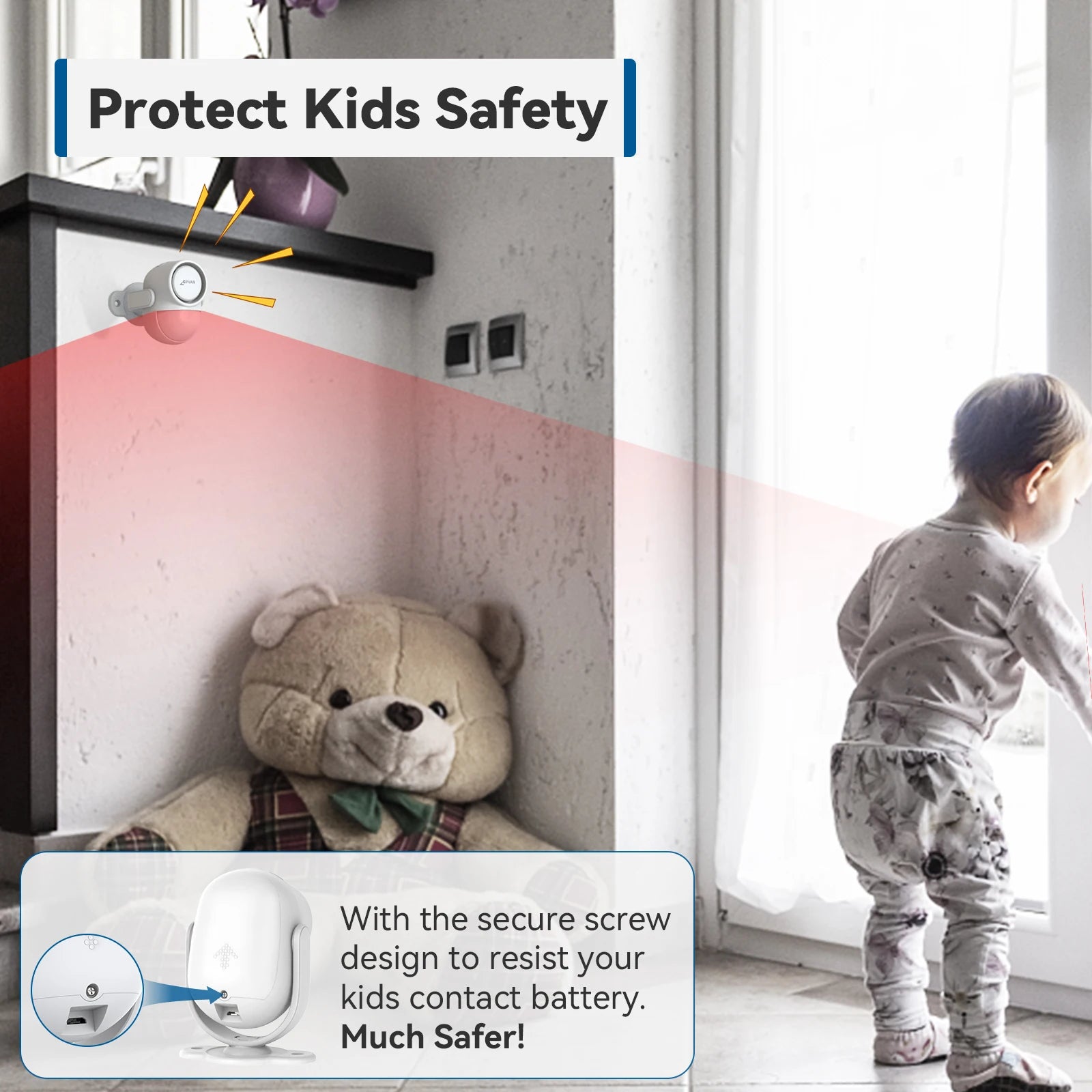 CPVAN 433MHz Wireless Motion Sensor Alarm Detector home Burglar PIR Infrared Alarm Security Protection System Door Window Alarm