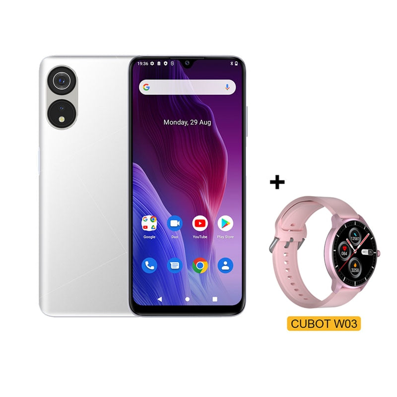 Cubot P60, Android 12 Smartphone, 6.517", Octa-Core, 6GB+128GB (256GB Extended), 20MP Camera, 5000mAh, Dual SIM 4G Celulares,GPS