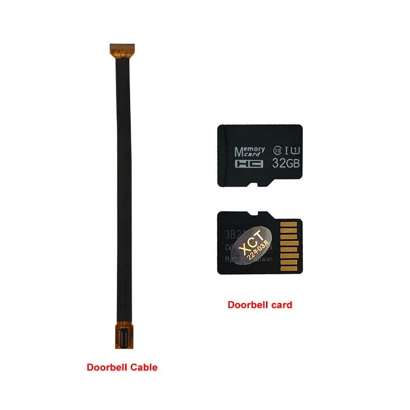 Data Black Cable only for 500 Serie Smart Peephole Doorbell 32GB TF SD Card