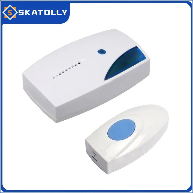 Wireless Doorbell Welcome Bell Intelligent Home Door Bell Alarm 36 Songs Smart Doorbell Wireless Bell Waterproof Button White