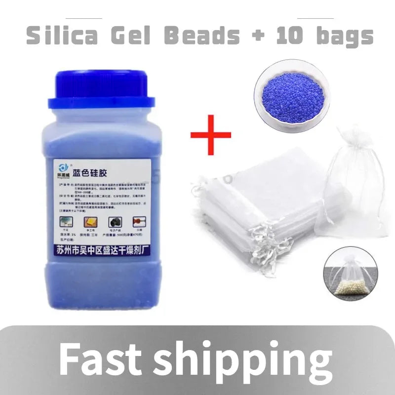 500g Waterproof Reusable Silica Gel Beads Moisture Absorber Electronic Product Desiccant Moisture Absorber Dehumidifie