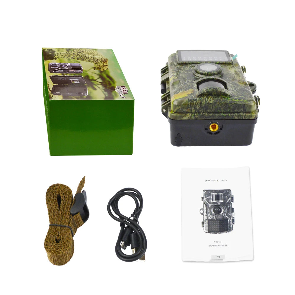 Trail Camera 16MP 1080P Wildlife Scouting Camera with 12M Night Vision Motion Sensor IP66 Waterproof Monitoring Tracking