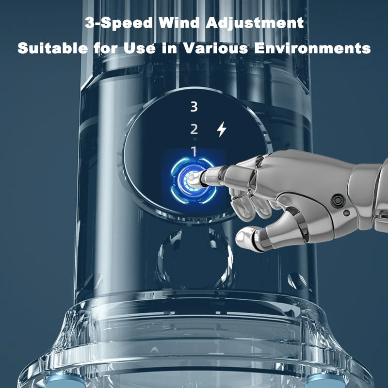 Table Tower Fan Portable Rechargeable Air Conditioner Desktop Bladeless Fan Wireless Air Cooling Electric Tower Fan for Summer