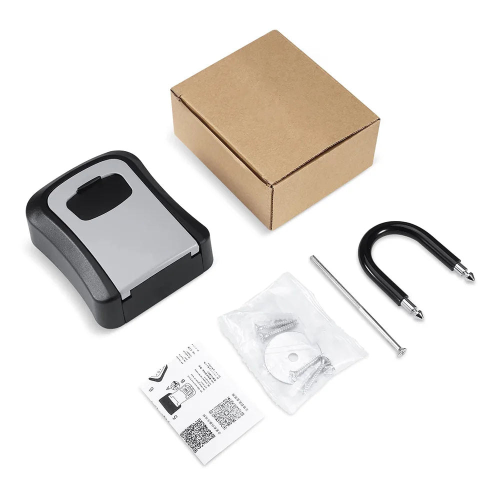 Alloy Key Lock Box for Outside - Realtor Lockbox for House Keys Outdoor - Combination Key Hiders to Hide a Key Safe Storage