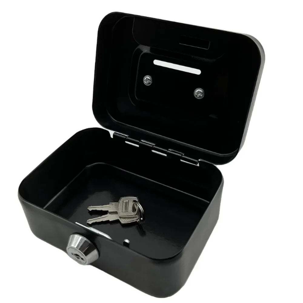 Money Safe Box Small Safes Deposited Key Box Steel Stash Box for Money Safe Locker Security Metal Cash Box