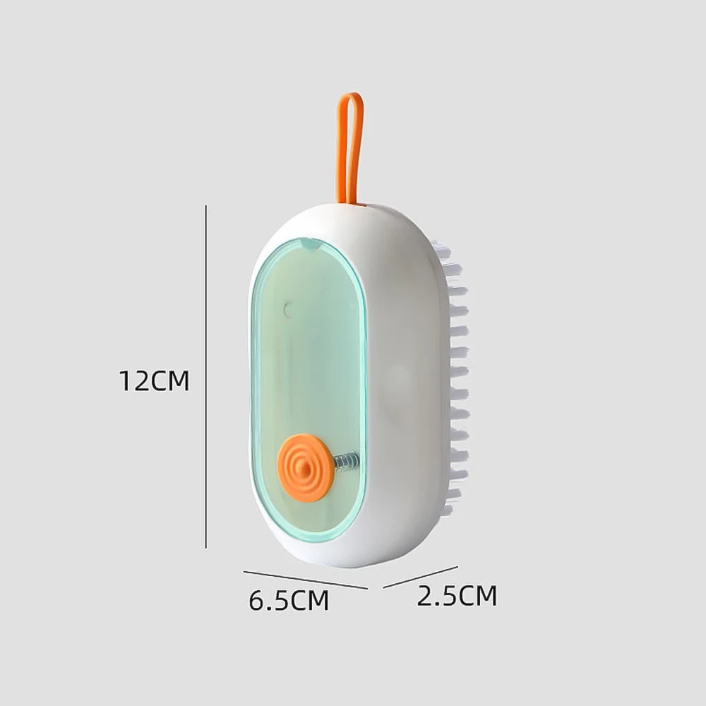 Multifunction Cleaning Brush With Soap Dispenser Soft Bristled Shoe Brush Long Handle Clothes Cleaner Household Cleaning Tools