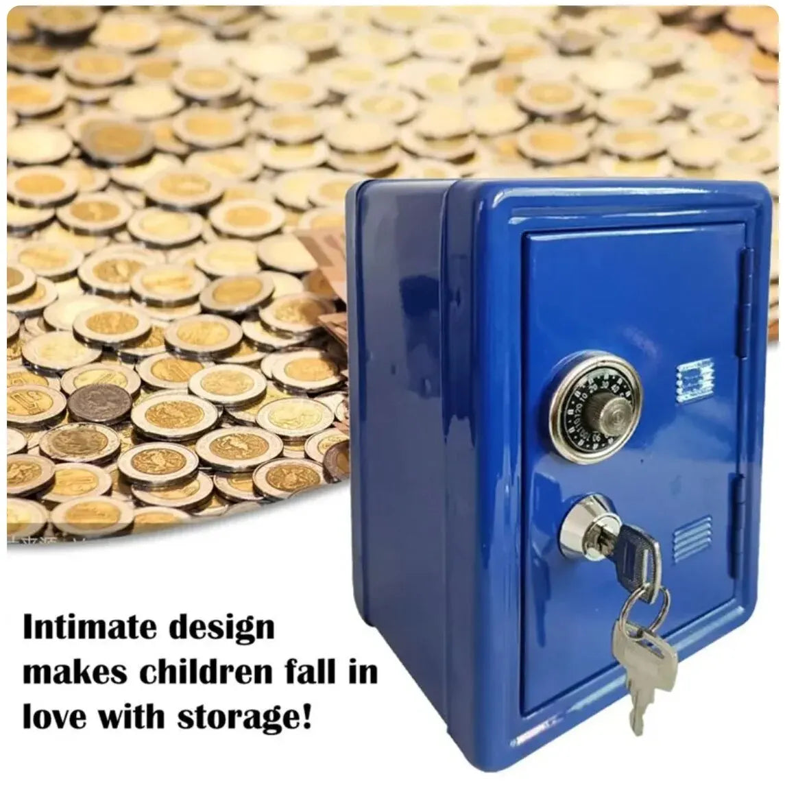 Household Insurance Box Vertical Mini Metal Safe Car Safe Key Insurance Cabinet Desktop Decoration Piggy Bank
