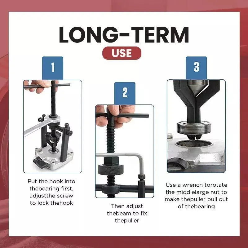 Labor-saving 3-Jaw separation bearing device Heavy Duty Machine Tool Car Diagnostic Tools Inner Bearing Puller Gear Extractor