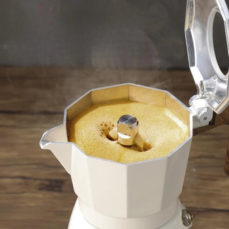 Double Valve Moka Espresso coffee Pot High-temperature pressure Extraction Coffee Machine Kitchen Household Appliance