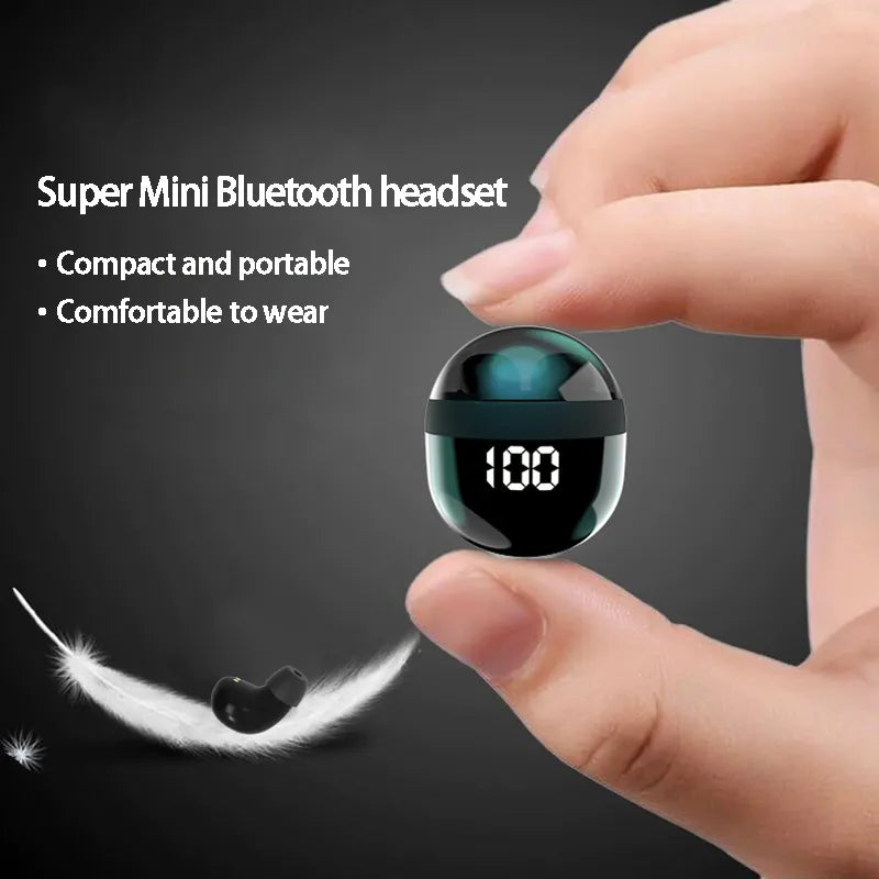 SK18 Superbass Earphones,TWS Wireless Bluetooth Headset,With Mic Smart Touch Headphones,Invisible Mini Noise Reduction Earbuds