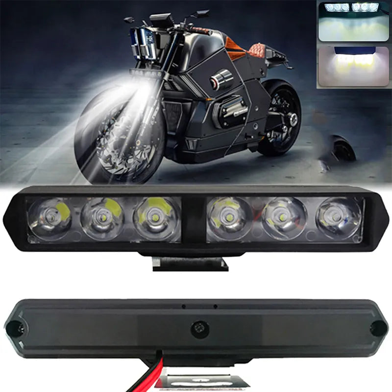 Motorcycle Headlight SpotLights DRL Flash 6 LED Auxiliary High Brightness Lamp Electric Vehicle Autocycle Modified Bulbs
