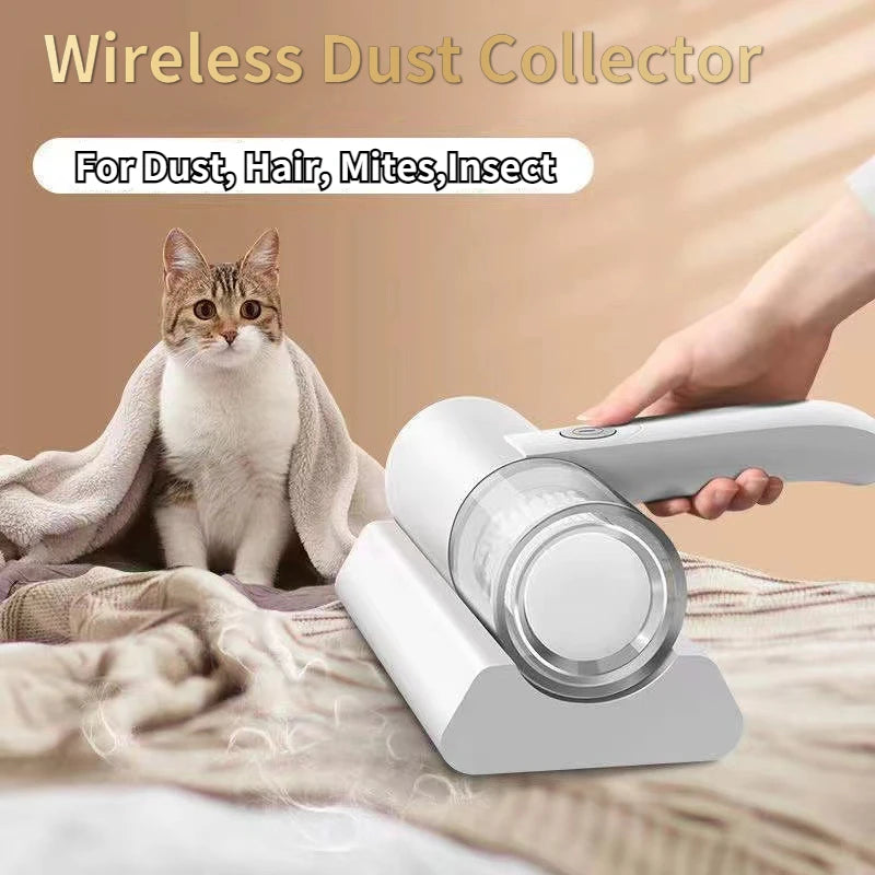 Wireless Bed Sheet Cleaner Dust Collector Insect Mites Remover Rechargeable Strong Suction Force Vacuum Sofa Dust Cleaning Tools