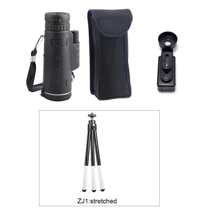 40X60 Mobile Phone Lens Monocular Telescope with Smartphone Holder & Tripod for Bird Watching Hunting Hiking Concert Travelling
